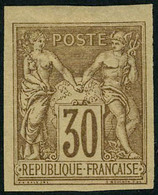 Neuf Avec Charnière N° 80c, 30c Brun, Type II N.D., Réimpression Granet, TB, Signé Guy - Andere & Zonder Classificatie