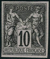 Neuf Sans Gomme N° 89d, 10c Noir Sur Lilas, Type II N.D., Réimpression Granet, TB, Signé Guy - Sonstige & Ohne Zuordnung