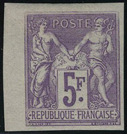 Neuf Avec Charnière N° 95e, 5f Violet Sur Lilas Non Dentelé Cdf, TB - Otros & Sin Clasificación