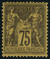 Neuf Avec Charnière N° 99, 75c Violet Sur Orange, Très Bien Centré, T.B. Signé Calves - Andere & Zonder Classificatie