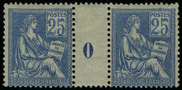 Neuf Sans Charnière N° 114, 24c Bleu Paire Millésime 0 TB - Andere & Zonder Classificatie