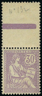 Neuf Sans Charnière N° 128, 30c Violet Mouchon Retouché, Bdf, T.B. - Otros & Sin Clasificación