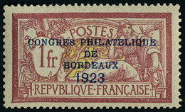 Neuf Sans Charnière N° 182, 1f Congrès De Bordeaux, Très Bon Centrage, T.B. - Other & Unclassified