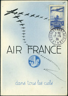 Lettre N° 320, 1f50 Atalantique Sud S/CP Max (Ed. Air France 480), Càd Le Bourget Port Aérien 17.6.36, TB - Other & Unclassified