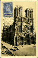Lettre N° 399, Cathédrale De Reims S/CP Maximum (Yvon, Verticale En Sépia), Càd 1er Jour Reims 8.7.38, TB - Other & Unclassified