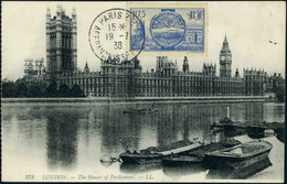 Lettre N° 400, Visite Des Souverains Britanniques S/CP Maximum (London - The Houses Of Parliament), Càd 1er Jour Paris A - Other & Unclassified