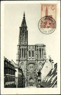 Lettre N° 443, Cathédrale De Strasbourg S/CP Maximum (Ed. Braun, Verticale, Sépia), Càd 5e Centenaire Cathédrale Strasbo - Other & Unclassified