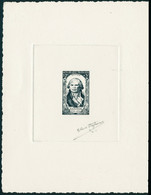 N° 870, 12f + 5f Danton, épreuve D'artiste En Noir, Signée, T.B. - Other & Unclassified