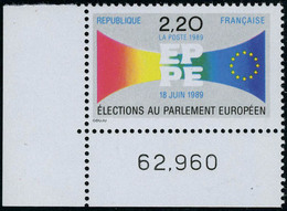 Neuf Sans Charnière N° 2572, Elections Au Parlement Européen, Impression Double, Cdf, Superbe, Maury 2574b - Other & Unclassified