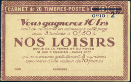 Neuf Sans Charnière N° 38, 10c Rue De La Casbah, Carnet De 20t. GREY-POUPON-URODONAL-GUYOT-GURALDOSE, S.115, TB - Maury  - Other & Unclassified