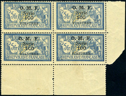 Neuf Sans Charnière N° 43, 100p S/5f Merson Bloc De 4 Cdf, SUPERBE, RARE - Autres & Non Classés