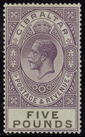 Neuf Sans Charnière N° 90, 5£ Violet Brun Et Noir, T.B. Signé Diéna, Holcombe. - Otros & Sin Clasificación