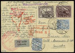 Lettre Zeppelin 4è SAF 1932 Pour L'Argentine T.B. Au Verso PA 10/12 - Autres & Non Classés