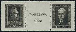 Neuf Avec Charnière N° 240/1, La Paire Varsovie 1928 Avec Logo T.B. - Otros & Sin Clasificación