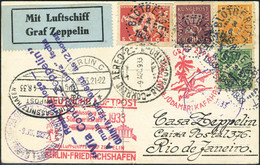 Lettre Zeppelin 4e S.A.F. 1933 Pour Le Brésil, TB - Other & Unclassified