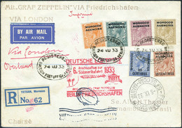 Lettre Zeppelin 6e S.A.F. 1933 Pour Le Brésil, TB - Other & Unclassified