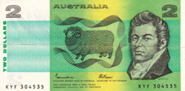 AUSTRALIA 2 DOLLARS ND 1985 VF P-43e "free Shipping Via Registered Air Mail" - 1974-94 Australia Reserve Bank