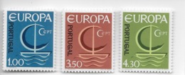 TIMBRES - STAMPS - FRANCOBOLLI - SELLOS - PORTUGAL -  1966 - EUROPE - CEPT - SÉRIE DE TIMBRES NEUFS - 1966
