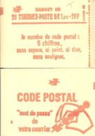 CARNET 1973-C 1a Sabine De Gandon "CODE POSTAL" Daté 27/4/78 Fermé, état Parfait Bas Prix RARE. - Modernes : 1959-...