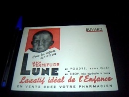 Buvard PUBLICITAIRE Thème Medical Vermifuge " Lune " Le Laxatif De L'enfance - L