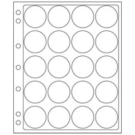Plastic Sheets ENCAP, Clear Pockets For 20 Coins With A Diameter Between 39 And 41 Mm - Sobres Transparentes
