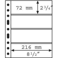 Plastic Pockets GRANDE, With 4 Horizontal Stripes, Black - Buste Trasparenti