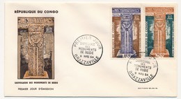 CONGO => 2 FDC - Sauvegarde Des Monuments De Nubie - 9 Mars 1964 - Brazzaville - FDC