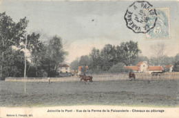 94-JOINVILLE-LE-PONT- VUE DE LA FERME DE LA FAISANDERIE - CHEVAUX AU PÂTURAGE - Joinville Le Pont