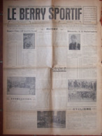 Journal Le Berry Sportif N°90 (18 Sept 1931) Tours Le 10e Grand Prix Sigrand - Paris-Contres Cycliste - Otros