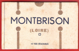 42 LOIRE Rare Carnet Complet De 10 Cartes Postales De MONTBRISON De La Librairie Du Forez Ribon Dont Animations - Montbrison