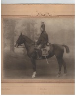Cavaleriesoldaat Te Paard In Uitrusting ? Antwerpen ;originele Oude Foto (23,5x17 Cm) Op Hard Karton (33x27 Cm) - Uniformen
