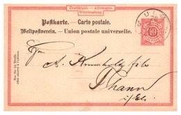 Allemagne Wurtemberg Entiers Postaux - TB - Postal  Stationery