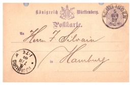 Allemagne Wurtemberg Entiers Postaux - 2 Perforations - Entiers Postaux