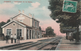 70 JUSSEY  HAUTE SAONE  BELLE CPA  COLORISEE  INTERIEUR DE LA GARE - Andere & Zonder Classificatie