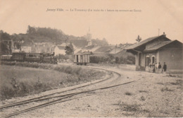 70 JUSSEY  HAUTE SAONE  BELLE CPA  LE TRAMWAY ENTRANT EN GARE - Other & Unclassified