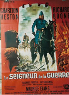 Le Seigneur De La Guerre Charlton Eston, Richard Boone...1965 - Affiche 120x160 - TTB - Manifesti & Poster