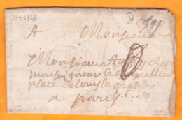 1723 - Marque Postale Manuscripte De GAP Sur Lettre Pliée Avec Corresp De Tallard, Hautes Alpes Vers Paris - 1701-1800: Precursores XVIII