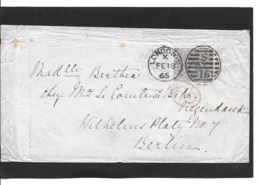 18.2.1865 Six Pence Pl 4  Yvert 22 - Storia Postale