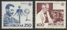 Faroer Faroe Islands 1983 Mi 84 /5 YT 78 /9 Sc 95 /6 **  Nils Ryberg Finsen + Alexander Fleming - Nobelprize - Isole Faroer