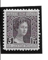 Yvert 109 *  5.-fr - 1914-24 Marie-Adélaida