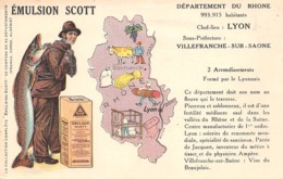 Divers Non Classé    69       Carte Du Département Emulsion Scott       (voir Scan) - Andere & Zonder Classificatie