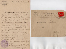 VP16.026 - 1919 - Lettre De L'Evéché De PERIGUEUX à Mr Le Curé De CENDRIEUX - Religion & Esotérisme