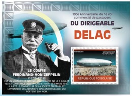 Togo 2010 MNH - 100th Anniversary Of The Firts Commercial Flight Of The Dirigible DELAG. YT 406, Mi 3563/BL523 - Togo (1960-...)