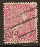 NZ 1923 1d Map Cowan Paper SG 462 U #IT25 - Gebraucht