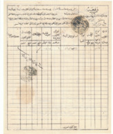 Bulgaria Turkey Osman Empire Tartar Post Postal Relay Form Ruscuk Ruse To Sofya Sofia 'An Janib' Negative Seals (t82) - ...-1879 Prephilately