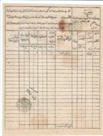 Bulgaria Turkey Osman Tartar Post Postal Relay Form Filibe Plovdiv To Selanik Thessaloniki Greece Negative Seals (t74) - ...-1858 Préphilatélie