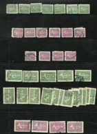 Finland 1943-1944 Feltpost, Green And Red, Two Sizes, Michel Military Mail 2-3, 6-7  Cancelled - Militari