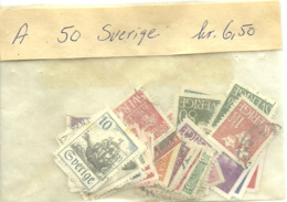 Sweden Small Collection 50 Used Stamps - Verzamelingen