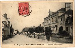 CPA NOYERS PRES St-AIGNAN-sur-CHER - La Mairie Et La Grande-Rue (208555) - Noyers Sur Cher