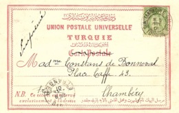 1901 - C P A ( Cimeterre Turc D'Eyub ) Affr. 5 C Sage Oblit. Cad Constantinople Galara / TURQUIE - Cartas & Documentos